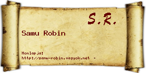 Samu Robin névjegykártya